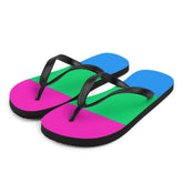 Pansexual Pride Flip-Flops
